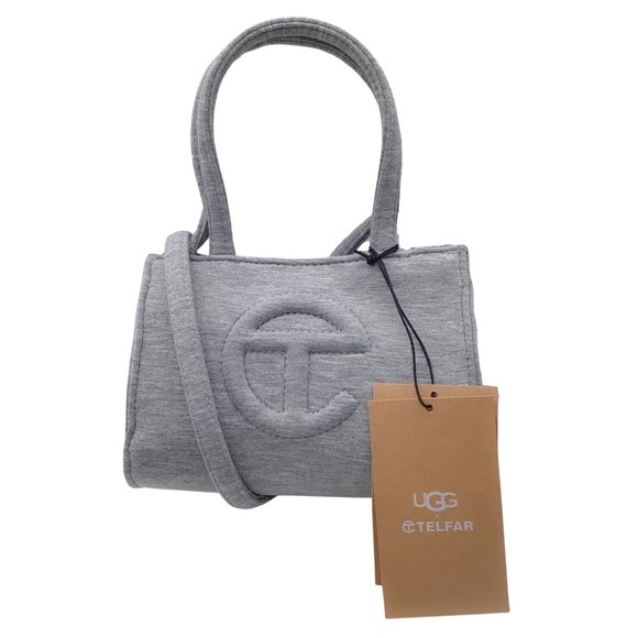 UGG Handbags - UGG X TELFAR FLEECE SMALL SHOPPING BAG IN HEATHER GREY